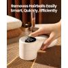 GAIATOP Fabric Shaver Rechargeable Lint Remover 3 Speeds Sweater Defuzzer, Cute Digital Screen Large Storage 6-Leaf Blades, Fuzz Pills Bobbles Trimmer for Clothes Furniture Bedclothes White 1 pcs