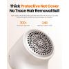 GAIATOP Fabric Shaver Rechargeable Lint Remover 3 Speeds Sweater Defuzzer, Cute Digital Screen Large Storage 6-Leaf Blades, Fuzz Pills Bobbles Trimmer for Clothes Furniture Bedclothes White 1 pcs