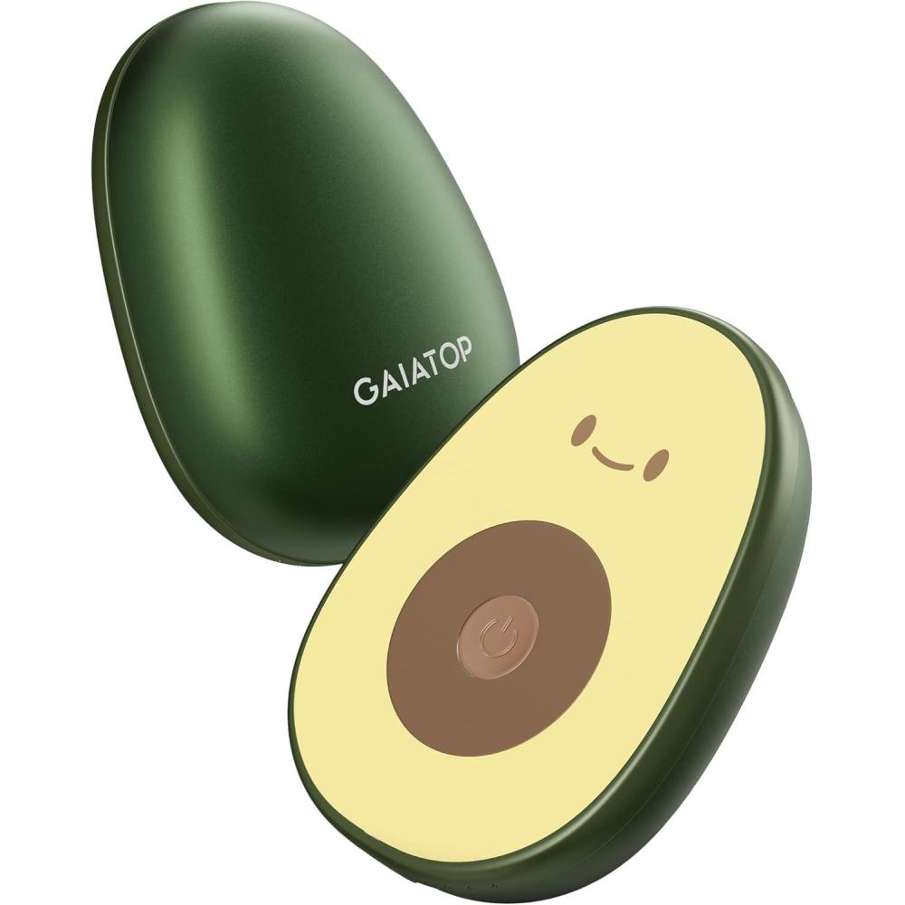 imageGaiatop Hand Warmers Rechargeable 2 Pack Magnetic 3 Settings Fast Heating Avocados Shape Electric Portable Pocket Heater Reusable Hot Hands Gifts for Women Men Outdoor Camping Hunting GolfSmiling Face