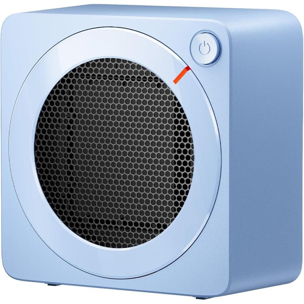 imageGaiatop Mini Space Heater Lightweight PTC Ceramic Fast Heating 500W Energy Efficient for Indoor Use Overheating ampamp 45 TipOver Protection Portable Desk Electric Heaters for Office Home PinkBlue