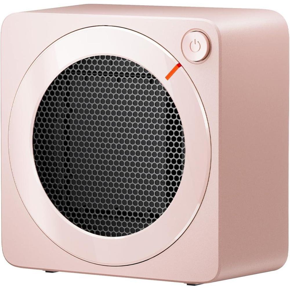 imageGaiatop Mini Space Heater Lightweight PTC Ceramic Fast Heating 500W Energy Efficient for Indoor Use Overheating ampamp 45 TipOver Protection Portable Desk Electric Heaters for Office Home PinkPink