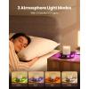 Gaiatop Coffee Mug Warmer for Desk, 3 Temp Settings, 2-9Hrs Timer, 3 Colorful Romantic Atmosphere Light Modes, Stocking Stuffers, Beverage Heating Plate with Digital Display for Candle Tea Milk Wood(Wood)
