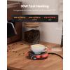 Gaiatop Coffee Mug Warmer for Desk, 3 Temp Settings, 2-9Hrs Timer, 3 Colorful Romantic Atmosphere Light Modes, Stocking Stuffers, Beverage Heating Plate with Digital Display for Candle Tea Milk Wood(Wood)