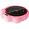 Gaiatop Mug Warmer, 50W Cute Cat Paw Cup Warmers, 3 Temp Settings, 2-10H Auto Shut Off, Coffee Accessories Keep Beverage Hot for Desk and Home, Heated Plate Stocking Stuffers for Tea Candle Pink(Pink)