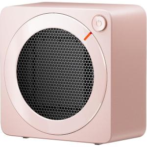 Gaiatop Mini Space Heater, Lightweight PTC Ceramic Fast Heating 500W Energy Efficient for Indoor Use, Overheating & 45° Tip-Over Protection, Portable Desk Electric Heaters for Office Home Pink(Pink)