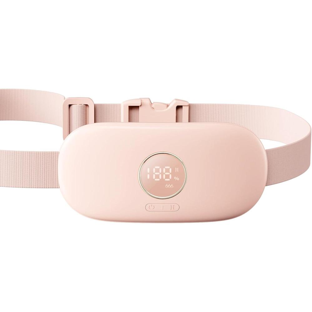 imageGaiatop Portable Heating Pad 5000mAh Cordless Menstrual Heating Pad with 3 Heat Levels and 6 Massage Modes 5S Fast Heat Pad for Women Girl PinkPink