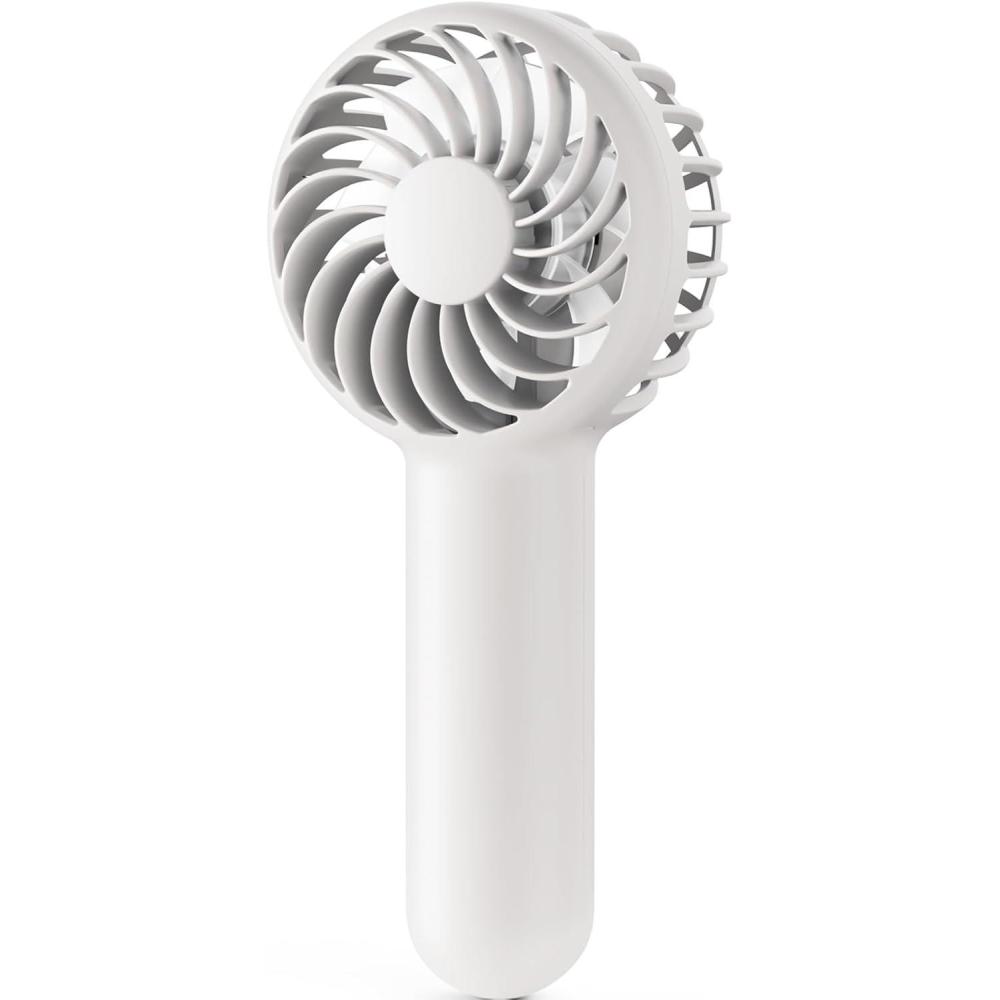 imageGaiatop Mini Portable Handheld Fan 3 Speed Powerful Battery Operated Small USB Rechargeable Personal Fan for Makeup Eyelash Camping Beach Airplane Travel Essentials for Women GirlsWhite