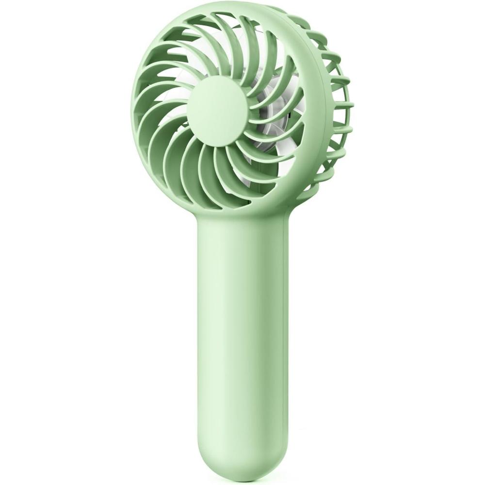 imageGaiatop Mini Portable Handheld Fan 3 Speed Powerful Battery Operated Small USB Rechargeable Personal Fan for Makeup Eyelash Camping Beach Airplane Travel Essentials for Women GirlsGreen