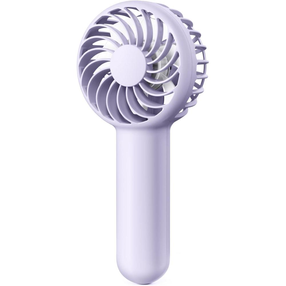 imageGaiatop Mini Portable Handheld Fan 3 Speed Powerful Battery Operated Small USB Rechargeable Personal Fan for Makeup Eyelash Camping Beach Airplane Travel Essentials for Women GirlsPurple