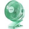 Gaiatop Portable Clip on Fan Battery Operated, Small Powerful 3 Speed Quiet 360° Rotate, USB Rechargeable Mini Personal Cooling Fan for Desk Table Home Office Stroller Camping Women Gifts Light Blue(green)