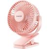 Gaiatop Portable Clip on Fan Battery Operated, Small Powerful 3 Speed Quiet 360° Rotate, USB Rechargeable Mini Personal Cooling Fan for Desk Table Home Office Stroller Camping Women Gifts Light Blue(pink)