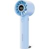 Gaiatop Portable Mini Fan, 3 Speed Handheld Fans with Power Display Flashlight, USB Rechargeable Battery, Lightweight Personal Cooling for Women Men Indoor Outdoor Travel Black(Blue)