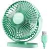 Gaiatop USB Desk Fan, 5.5 Inch Small Quiet Powerful 3 Speeds 90° Rotate, Personal Mini Portable Desktop Table Fans, Cooling for Home Office Car Travel Indoor Outdoor Pink(Green)