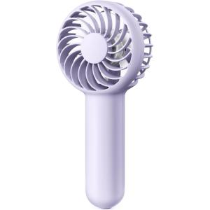 Gaiatop Mini Portable Handheld Fan, 3 Speed Powerful Battery Operated, Small USB Rechargeable Personal Fan for Makeup Eyelash, Camping Beach Airplane Travel Essentials for Women Girls(Purple)