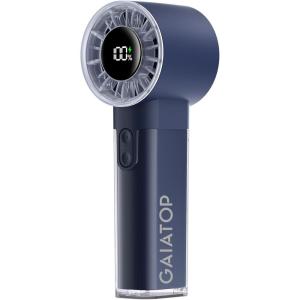 Gaiatop Portable Handheld Turbo Fan, 1-100 Adjustable High Speeds, 3-20Hrs Cooling Times, 4800mAh USB Rechargeable Portable Small Hand Fans with Lanyard for Outdoor, Travel, Home, Make Up, Pink(Navy Blue)