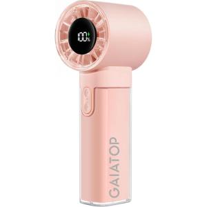 Gaiatop Portable Handheld Turbo Fan, 1-100 Adjustable High Speeds, 3-20Hrs Cooling Times, 4800mAh USB Rechargeable Portable Small Hand Fans with Lanyard for Outdoor, Travel, Home, Make Up, Pink(Pink)