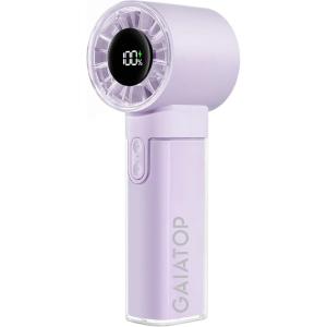 Gaiatop Portable Handheld Turbo Fan, 1-100 Adjustable High Speeds, 3-20Hrs Cooling Times, 4800mAh USB Rechargeable Portable Small Hand Fans with Lanyard for Outdoor, Travel, Home, Make Up, Pink(Purple)