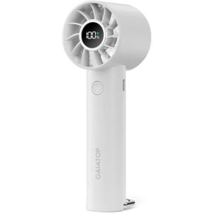 Gaiatop Portable Mini Fan, 3 Speed Handheld Fans with Power Display Flashlight, USB Rechargeable Battery, Lightweight Personal Cooling for Women Men Indoor Outdoor Travel Black(White)