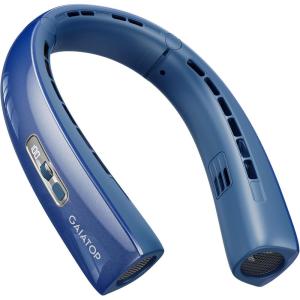 Gaiatop Portable Neck Fan, 40° Stretch Neck Cooler with 360° Surrounding Cooling, 1-100 Speed Scroll Switch Hands Free Personal Fans H1 Turbo Mode for Outdoor Travel Office Gym Gifts for Dad Mom, Blue(Blue)