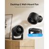 Gaiatop Desk Fan with Touch Control, 4000mAh Battery, 5 Speeds Ultra Quiet Bedroom Fan with LED Display, 90° Tilt, 7.7 Inch USB-C Rechargeable Desktop Fan for Dorm Office Room Home Office, Black(Black)