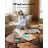 Gaiatop Desk Fan with Touch Control, 4000mAh Battery, 5 Speeds Ultra Quiet Bedroom Fan with LED Display, 90° Tilt, 7.7 Inch USB-C Rechargeable Desktop Fan for Dorm Office Room Home Office, Black(Beige)
