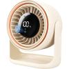 Gaiatop Desk Fan with Touch Control, 4000mAh Battery, 5 Speeds Ultra Quiet Bedroom Fan with LED Display, 90° Tilt, 7.7 Inch USB-C Rechargeable Desktop Fan for Dorm Office Room Home Office, Black(Beige)