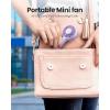 Gaiatop Mini Portable Fan, Small and Powerful, Cute Design 3 Speed Personal Handheld fan and Desktop with Base, Lightweight USB Rechargeable for Travel Lash Makeup Girl Women Summer Gift Green(purple)