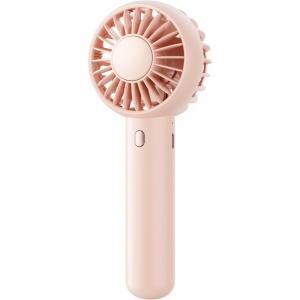Gaiatop Mini Portable Fan, Small and Powerful, Cute Design 3 Speed Personal Handheld fan and Desktop with Base, Lightweight USB Rechargeable for Travel Lash Makeup Girl Women Summer Gift Green(Pink)