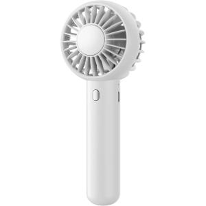Gaiatop Mini Portable Fan, Small and Powerful, Cute Design 3 Speed Personal Handheld fan and Desktop with Base, Lightweight USB Rechargeable for Travel Lash Makeup Girl Women Summer Gift Green(White)