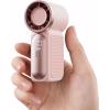 Gaiatop Portable Handheld Mini Fan, 6 Speeds 16900 RPM High Velocity Personal Fan with LED Display, USB Rechargeable, Mini Fan with Lanyard for Makeup, Travel, Outdoor, for Women Girl Gift, Purple(Pink)