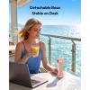 Gaiatop Portable Handheld Turbo Fan, 100 Gear High Speed, Up to 12H Rechargeable Personal Fan with Digital Display, Detachable Base & Lanyard, Small Travel Essentials Cooling Gifts for Women Men(Pink)