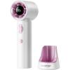 Gaiatop Portable Handheld Turbo Fan, 100 Gear High Speed, Up to 12H Rechargeable Personal Fan with Digital Display, Detachable Base & Lanyard, Small Travel Essentials Cooling Gifts for Women Men(White)