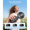 Gaiatop 4000mAh Handheld Mini Fan, 7110RPM High Speed Portable Personal Fan, 3 Gears Strong Wind, LED Display, USB Rechargeable Battery Operated, Gift for Women, Makeup, Travel Outdoor, Pink(Black)