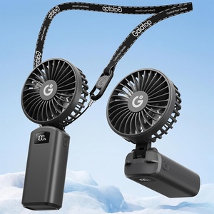 Gaiatop 4000mAh Handheld Mini Fan, 7110RPM High Speed Portable Personal Fan, 3 Gears Strong Wind, LED Display, USB Rechargeable Battery Operated, Gift for Women, Makeup, Travel Outdoor, Pink(Black)